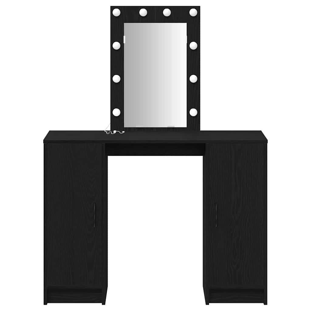Schminktisch mit Tür Schwarz 102 x 33 x 135 cm Holzwerkstoff