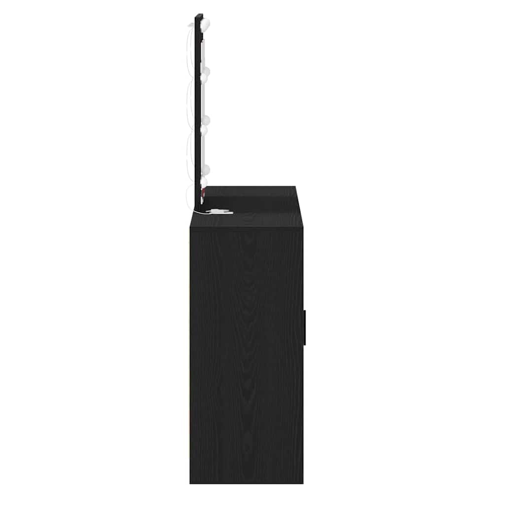 Schminktisch mit Tür Schwarz 102 x 33 x 135 cm Holzwerkstoff