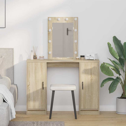 Schminktisch mit Speicher Braun 102 x 33 x 135 cm Holzwerkstoff