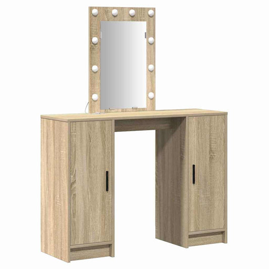 Schminktisch mit Speicher Braun 102 x 33 x 135 cm Holzwerkstoff