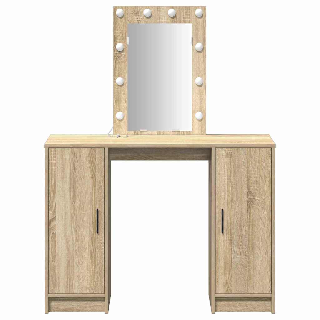 Schminktisch mit Speicher Braun 102 x 33 x 135 cm Holzwerkstoff