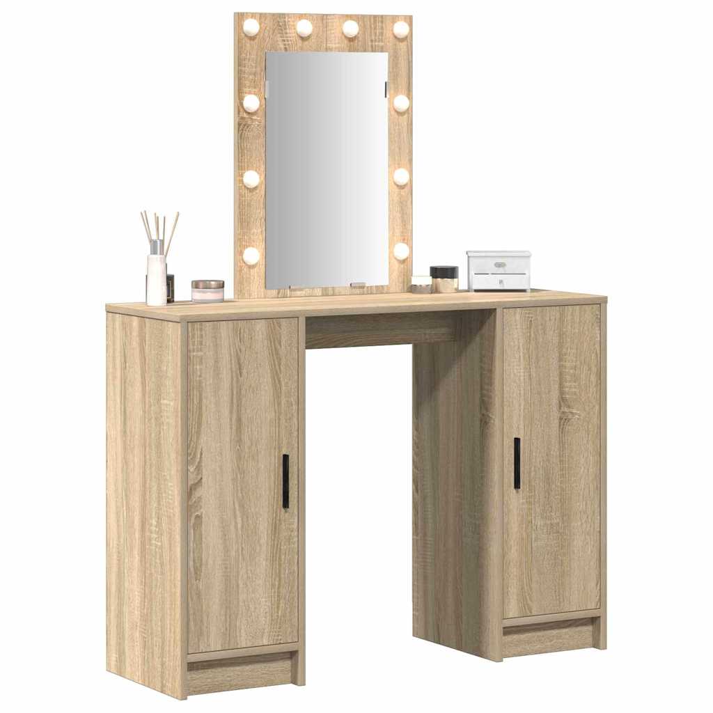 Schminktisch mit Speicher Braun 102 x 33 x 135 cm Holzwerkstoff