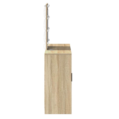 Schminktisch mit Speicher Braun 102 x 33 x 135 cm Holzwerkstoff
