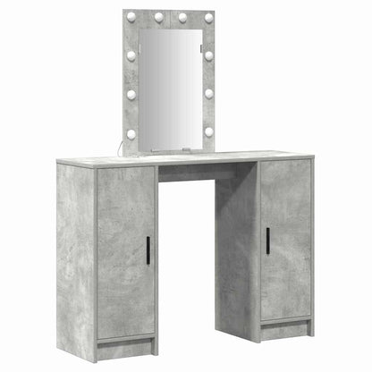 Schminktisch mit Tür Hellgrau 102 x 33 x 135 cm Holzwerkstoff