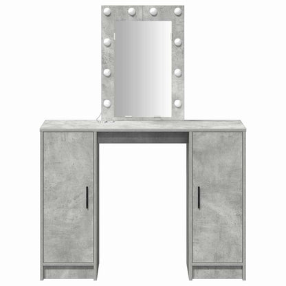 Schminktisch mit Tür Hellgrau 102 x 33 x 135 cm Holzwerkstoff