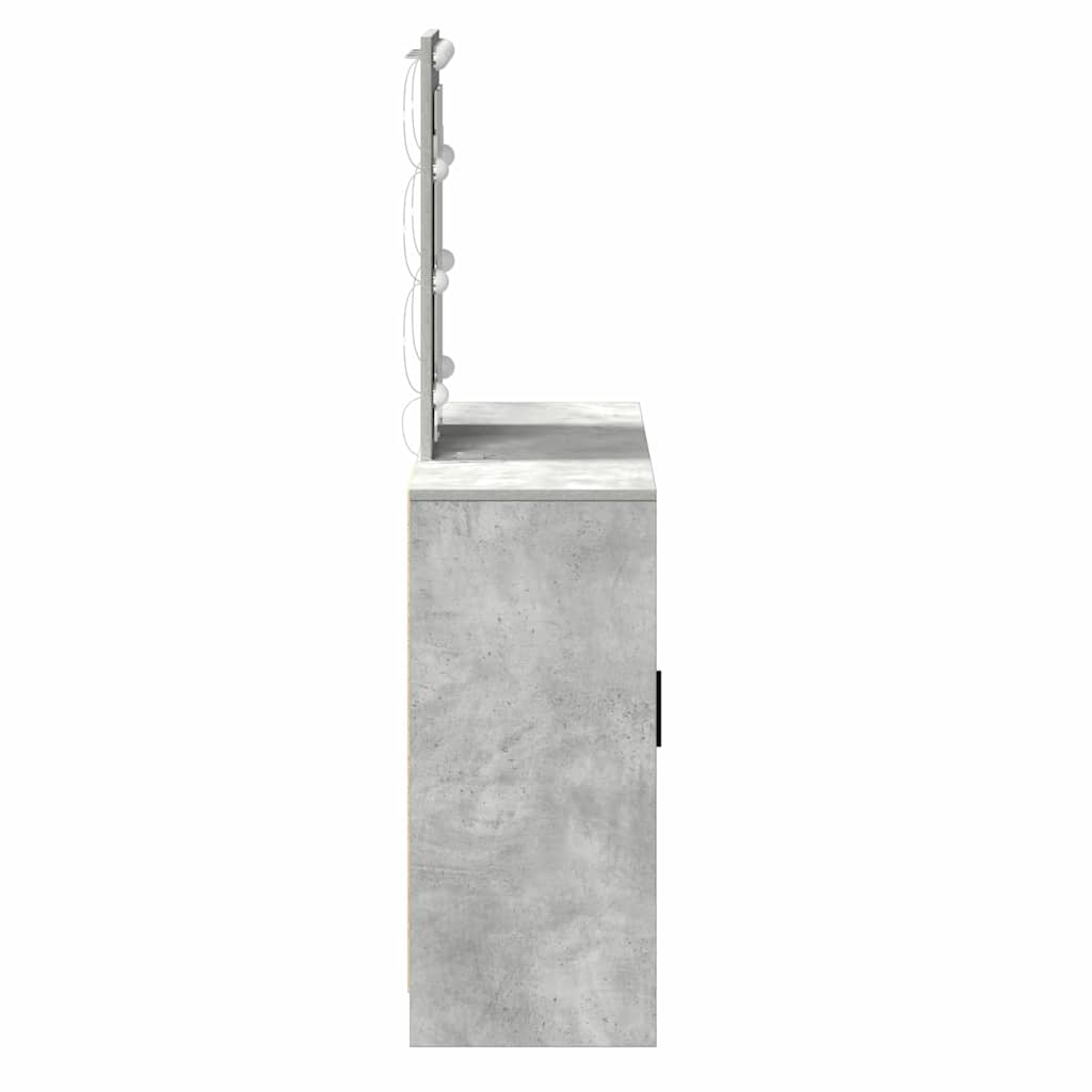 Schminktisch mit Tür Hellgrau 102 x 33 x 135 cm Holzwerkstoff