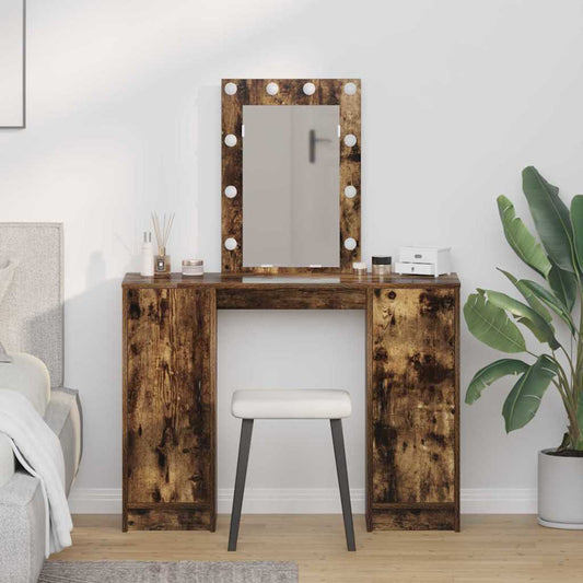 Schminktisch mit Speicher Braun 102 x 33 x 135 cm Holzwerkstoff