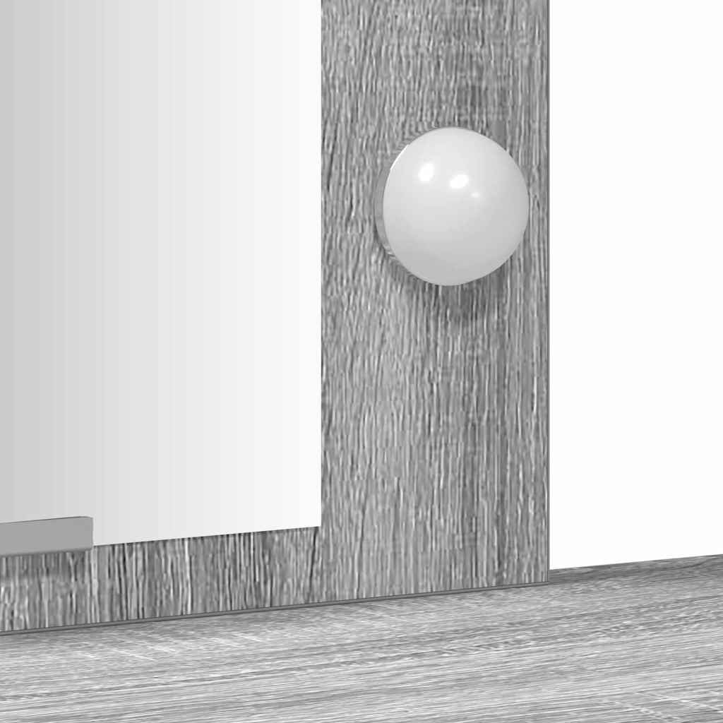 Schminktisch mit Speicher Grau 102 x 33 x 135 cm Holzwerkstoff