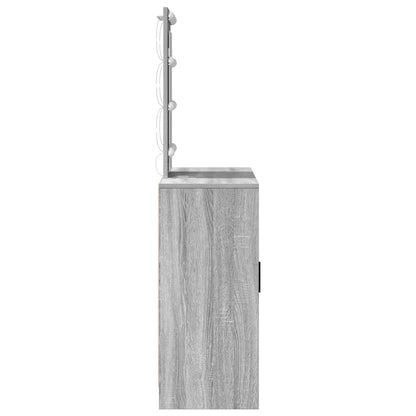 Schminktisch mit Speicher Grau 102 x 33 x 135 cm Holzwerkstoff