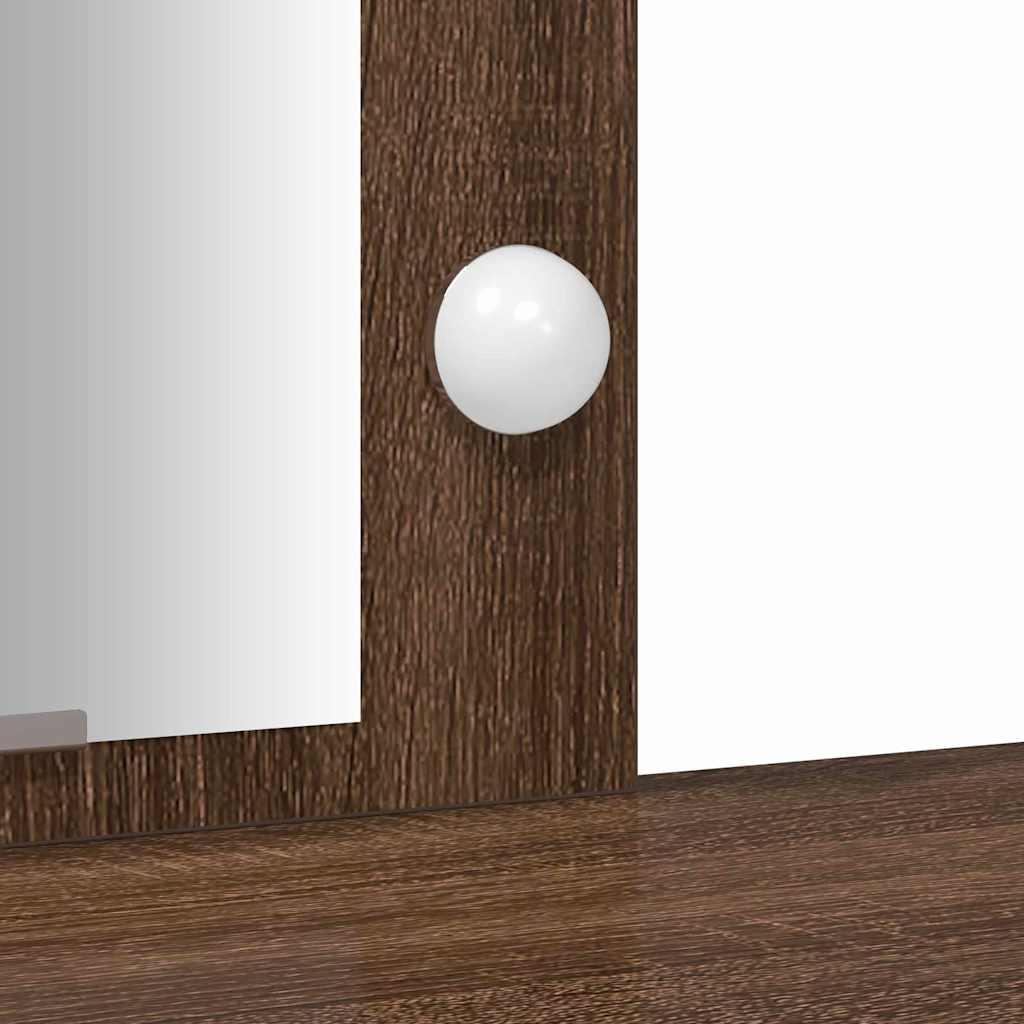 Schminktisch mit Speicher Braun 102 x 33 x 135 cm Holzwerkstoff
