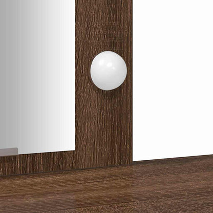 Schminktisch mit Speicher Braun 102 x 33 x 135 cm Holzwerkstoff
