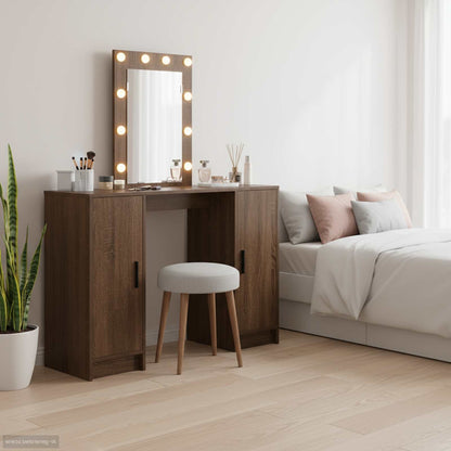 Schminktisch mit Speicher Braun 102 x 33 x 135 cm Holzwerkstoff