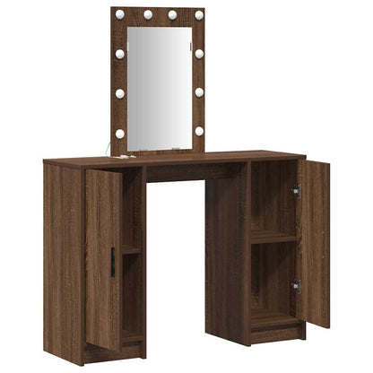 Schminktisch mit Speicher Braun 102 x 33 x 135 cm Holzwerkstoff