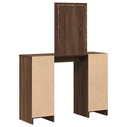 Schminktisch mit Speicher Braun 102 x 33 x 135 cm Holzwerkstoff