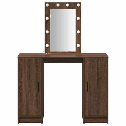 Schminktisch mit Speicher Braun 102 x 33 x 135 cm Holzwerkstoff