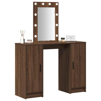 Schminktisch mit Speicher Braun 102 x 33 x 135 cm Holzwerkstoff