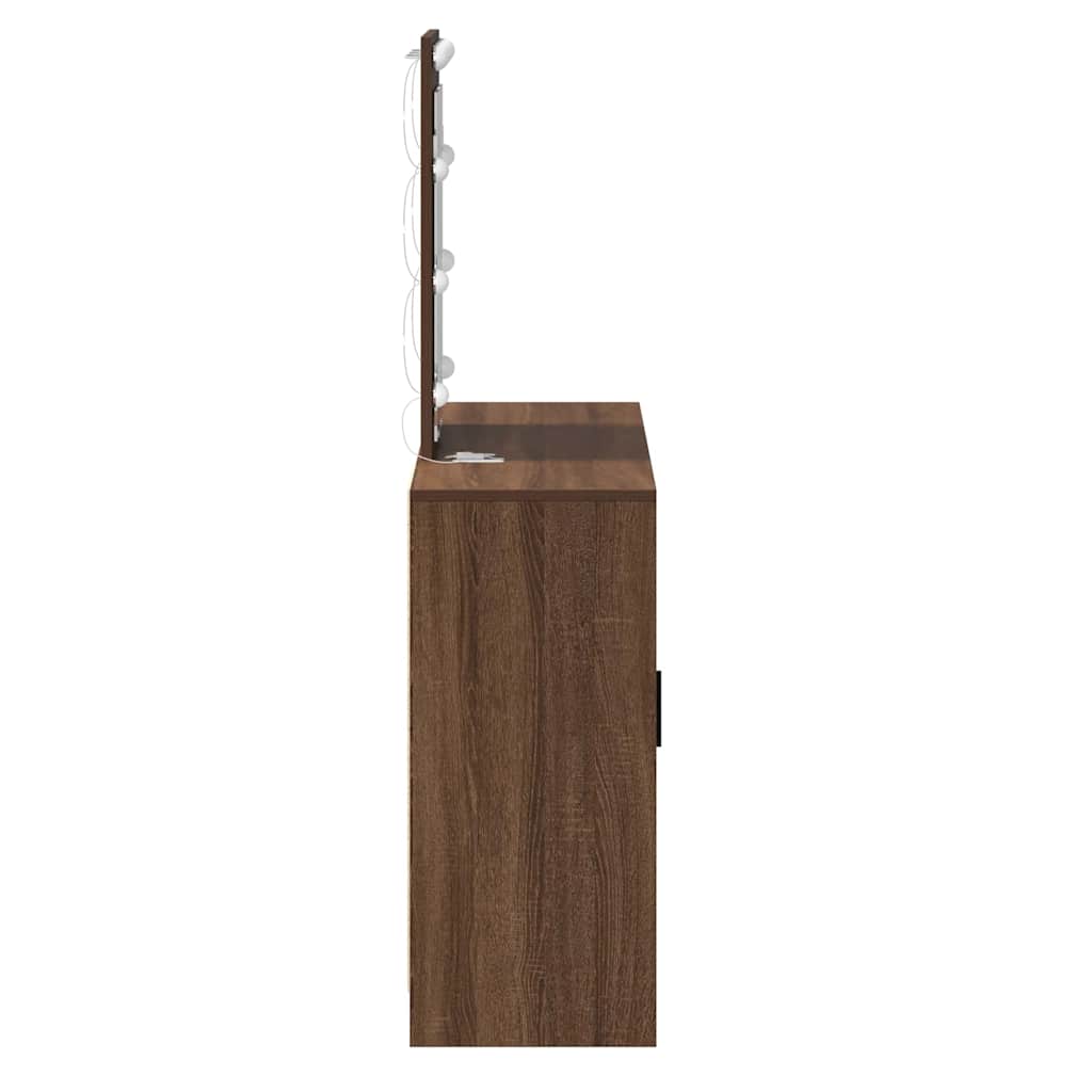 Schminktisch mit Speicher Braun 102 x 33 x 135 cm Holzwerkstoff