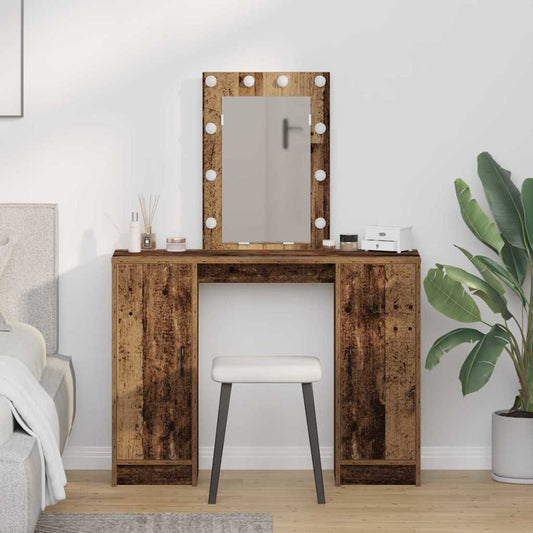 Schminktisch mit Speicher Braun 102 x 33 x 135 cm Holzwerkstoff