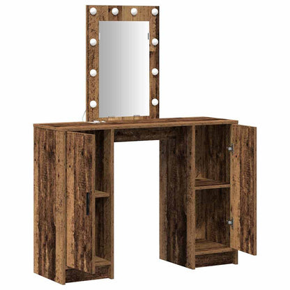 Schminktisch mit Speicher Braun 102 x 33 x 135 cm Holzwerkstoff