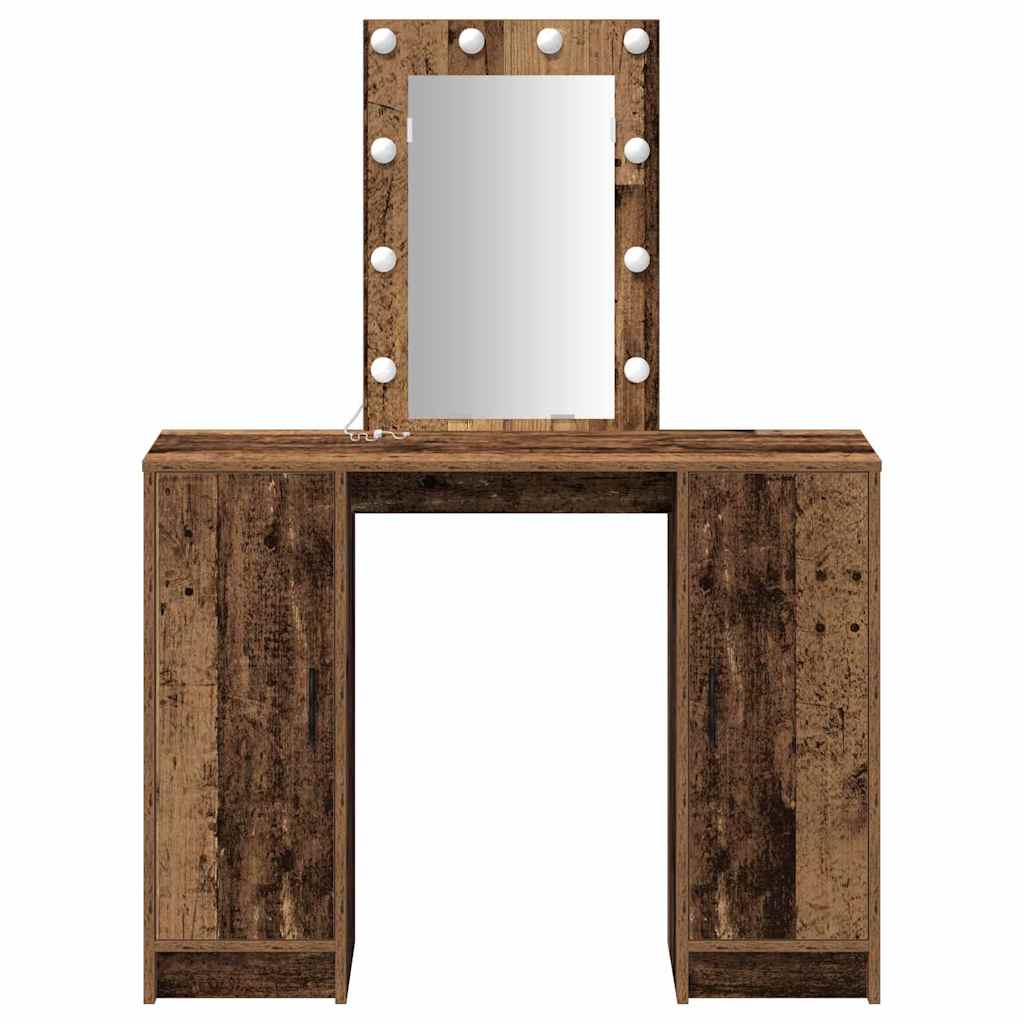 Schminktisch mit Speicher Braun 102 x 33 x 135 cm Holzwerkstoff