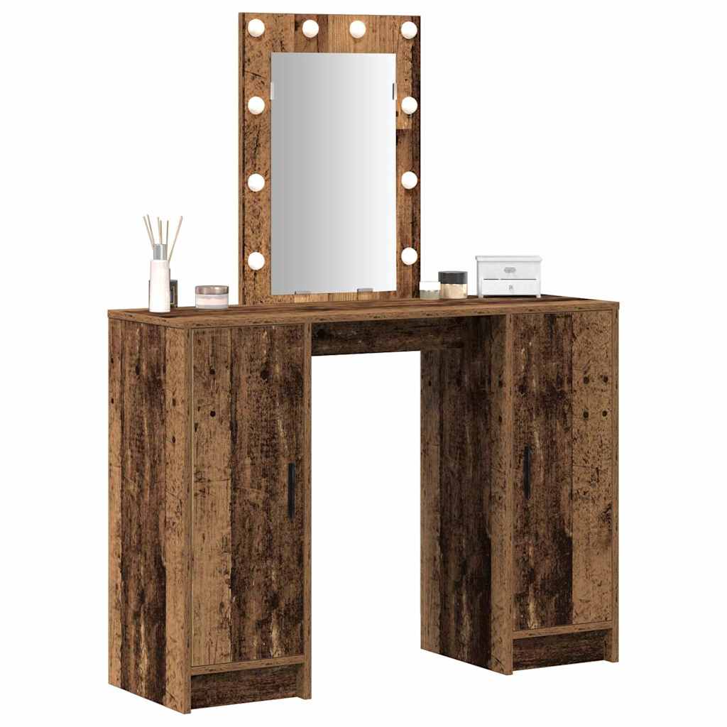 Schminktisch mit Speicher Braun 102 x 33 x 135 cm Holzwerkstoff
