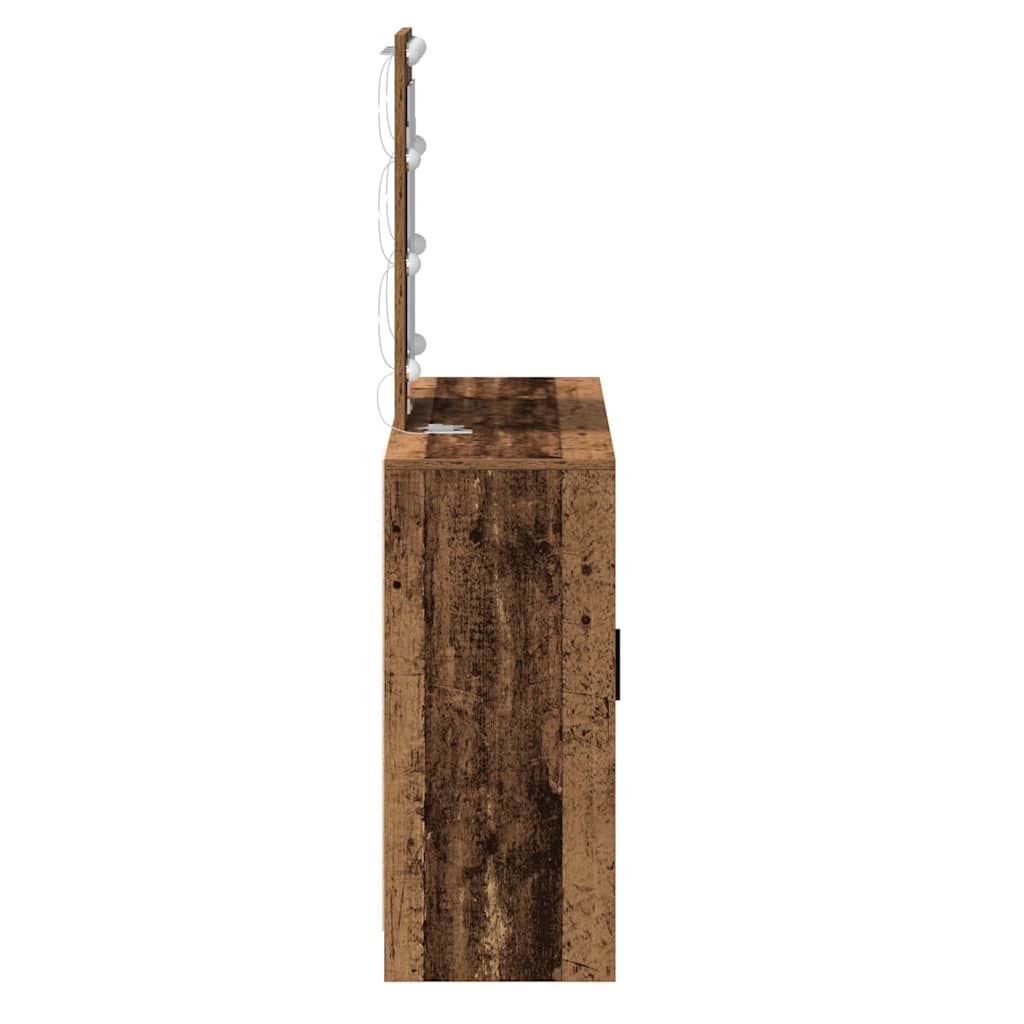 Schminktisch mit Speicher Braun 102 x 33 x 135 cm Holzwerkstoff