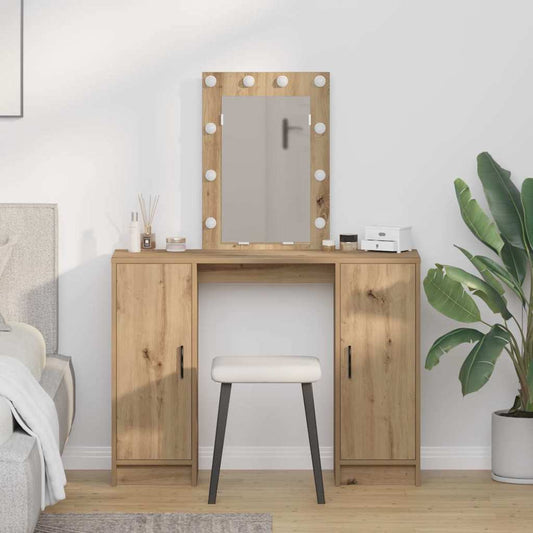 Schminktisch mit Speicher Braun 102 x 33 x 135 cm Holzwerkstoff