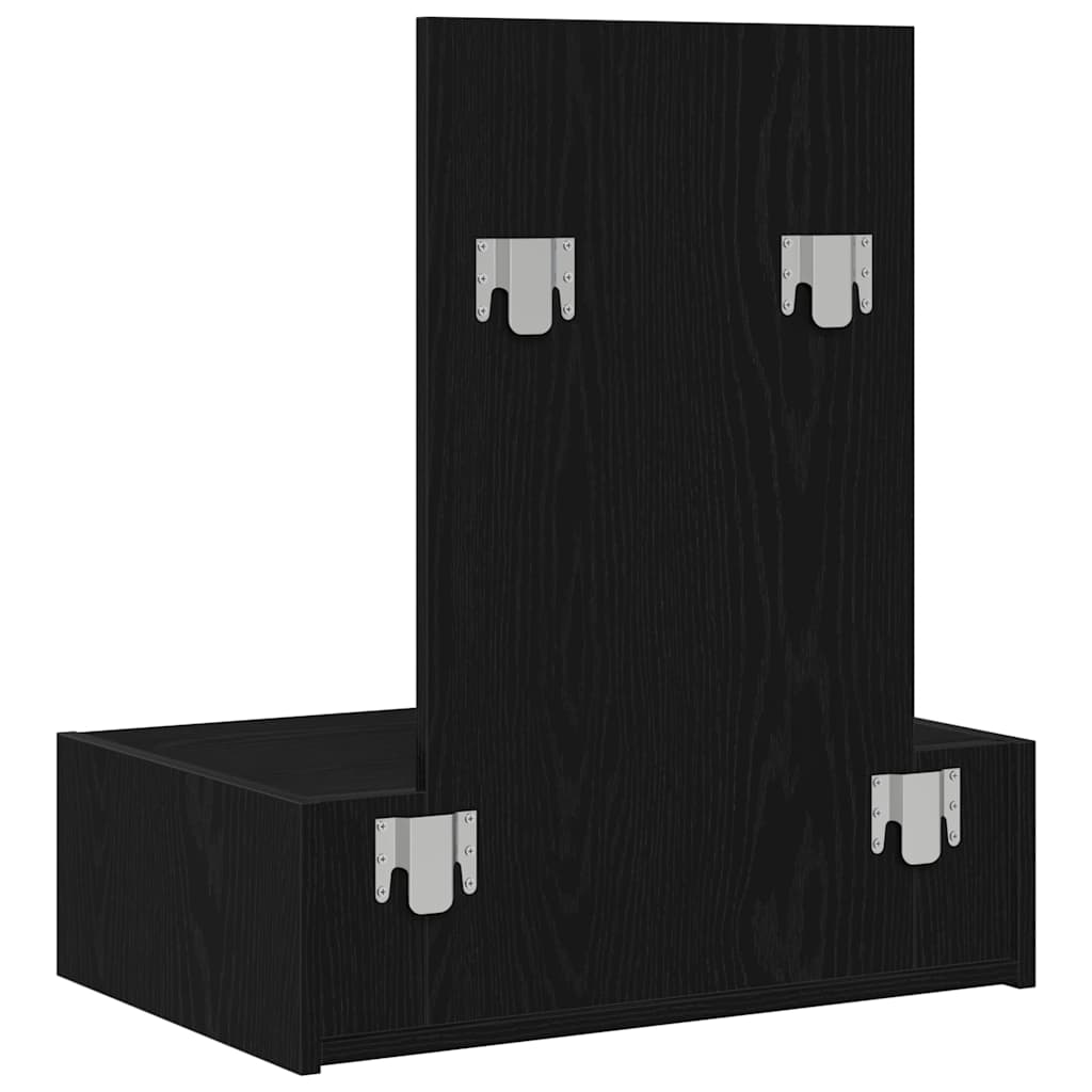 Schminktisch mit Speicher Schwarz 60 x 40 x 70 cm Holzwerkstoff