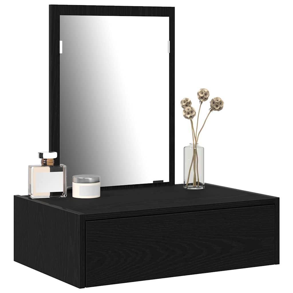 Schminktisch mit Speicher Schwarz 60 x 40 x 70 cm Holzwerkstoff