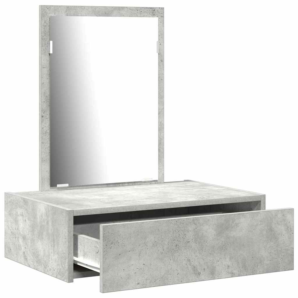 Schminktisch mit Schubladen Grau 60 x 40 x 70 cm Holzwerkstoff