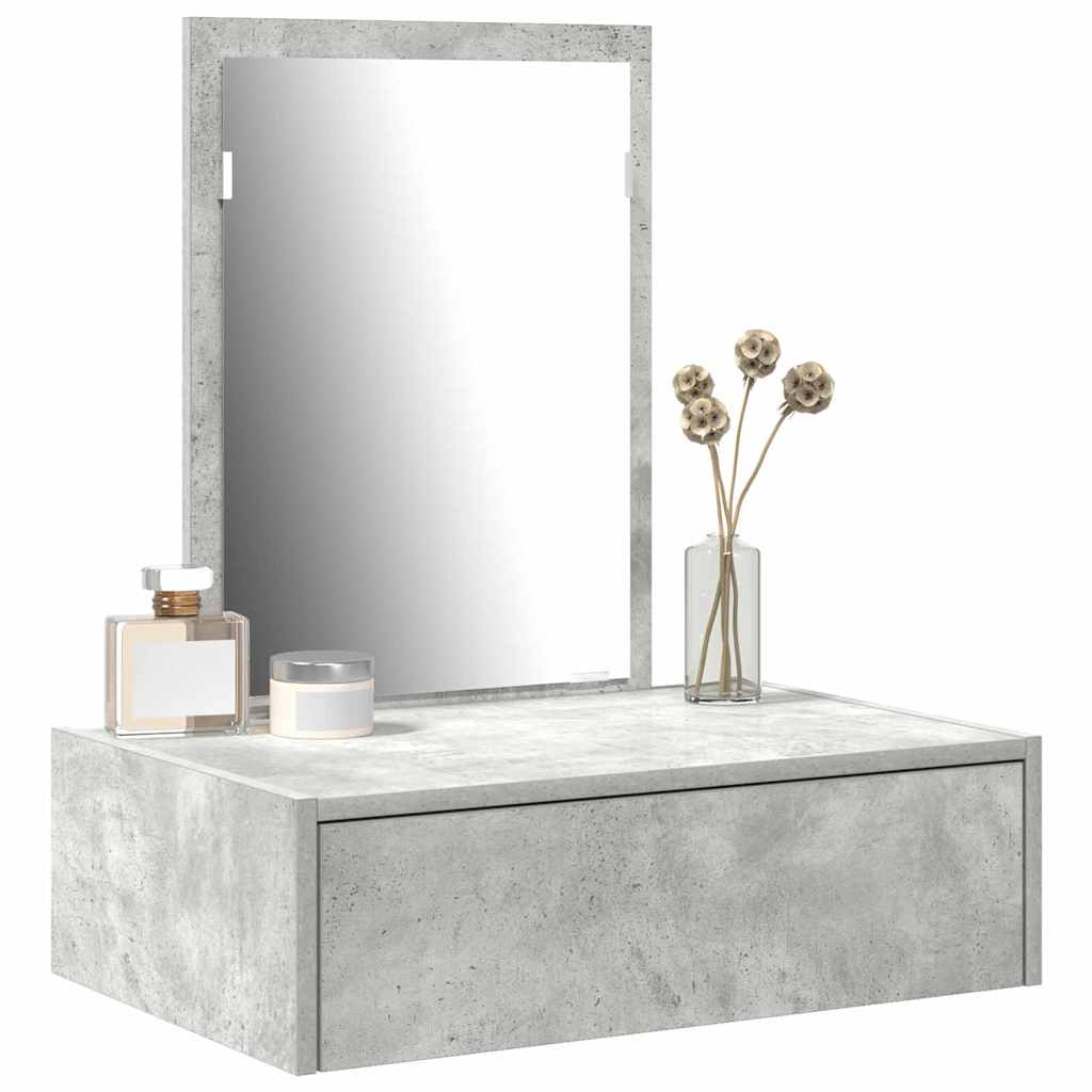 Schminktisch mit Schubladen Grau 60 x 40 x 70 cm Holzwerkstoff
