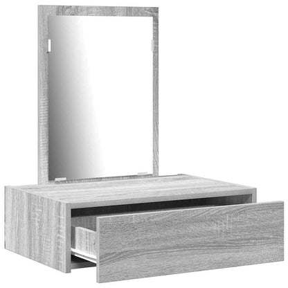 Schminktisch mit Schubladen Grau 60 x 40 x 70 cm Holzwerkstoff