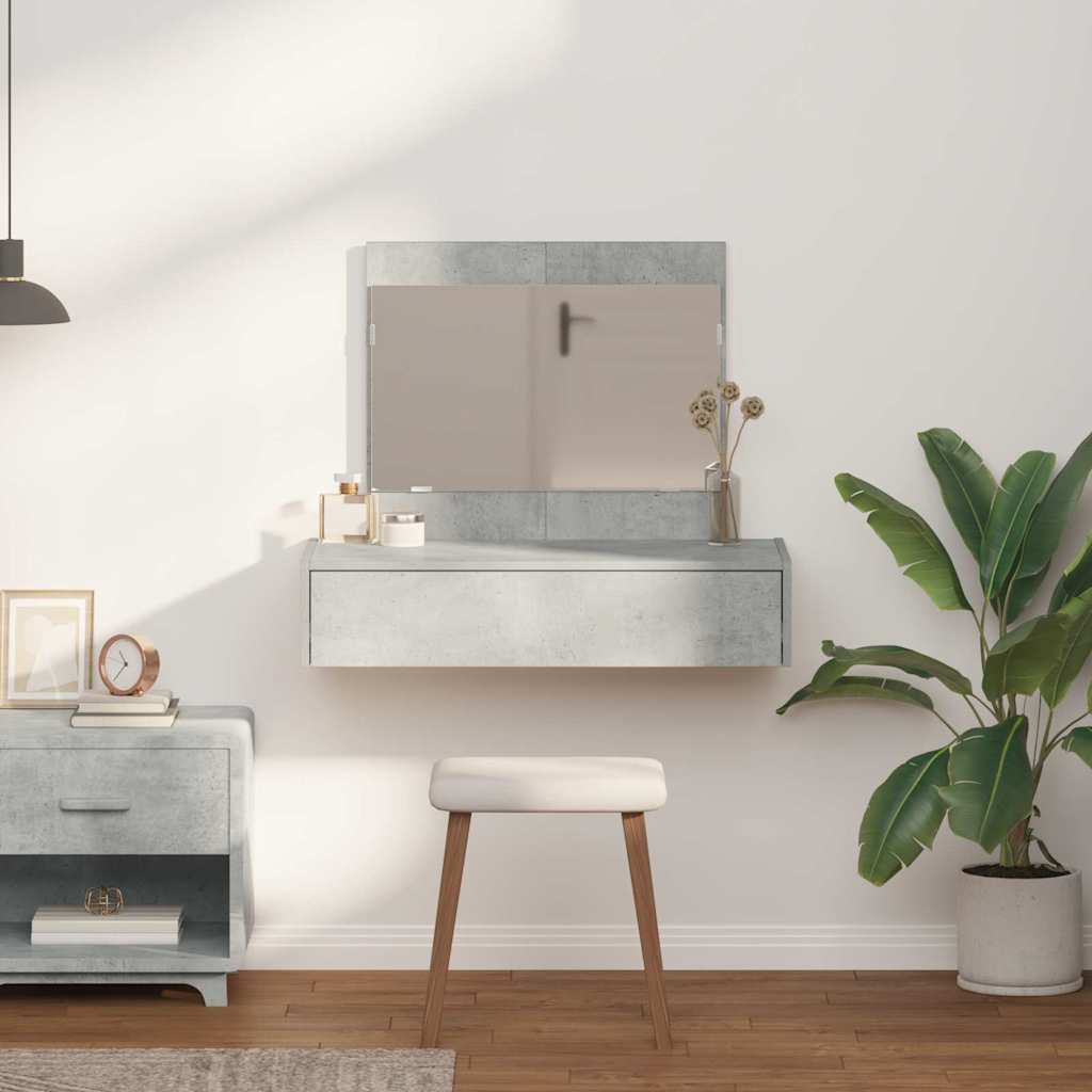 Schminktisch mit Schubladen Grau 83 x 40 x 70 cm Holzwerkstoff