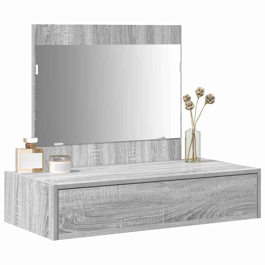 Schminktisch mit Schubladen Grau 83 x 40 x 70 cm Holzwerkstoff