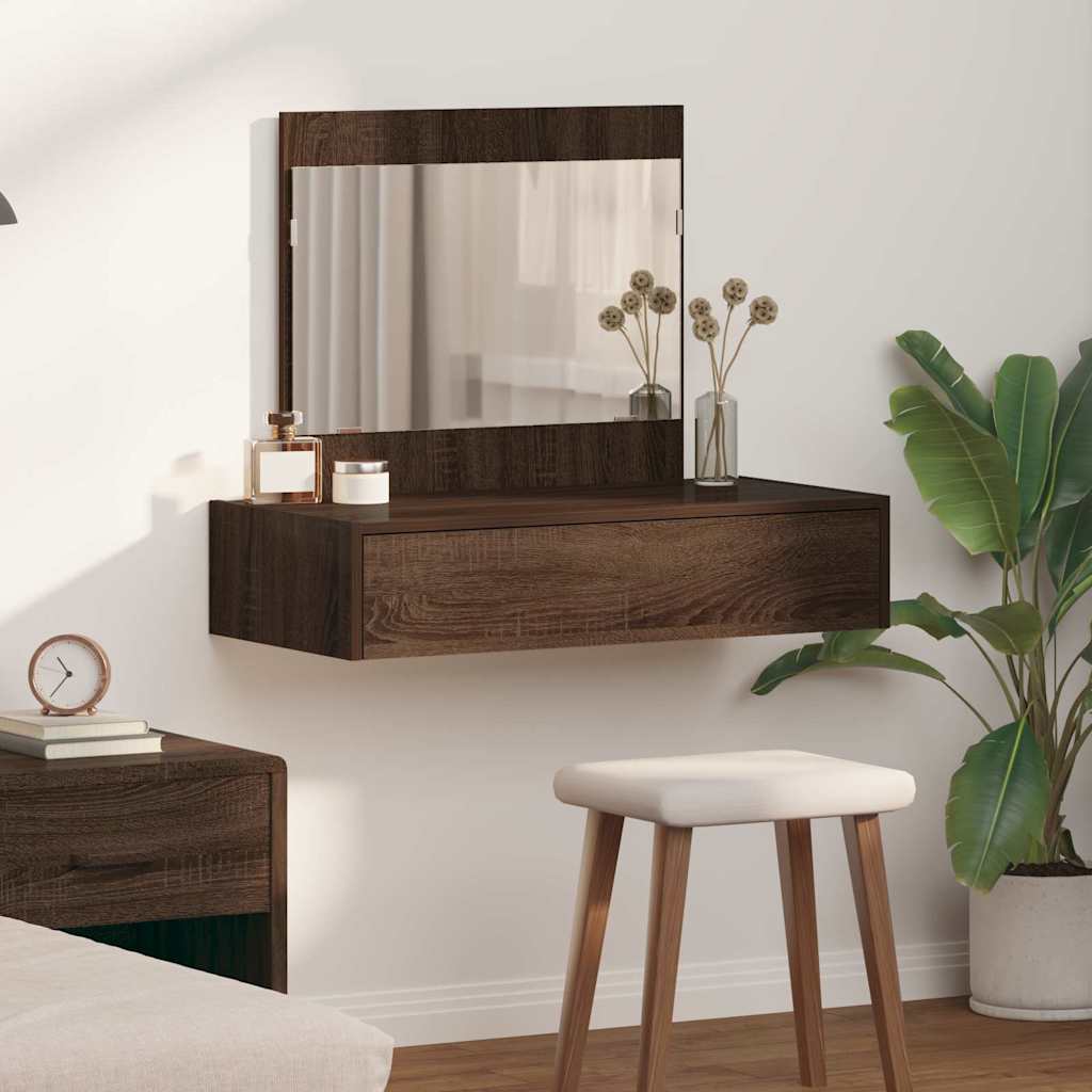 Schminktisch mit Schubladen Braun 83 x 40 x 70 cm Holzwerkstoff