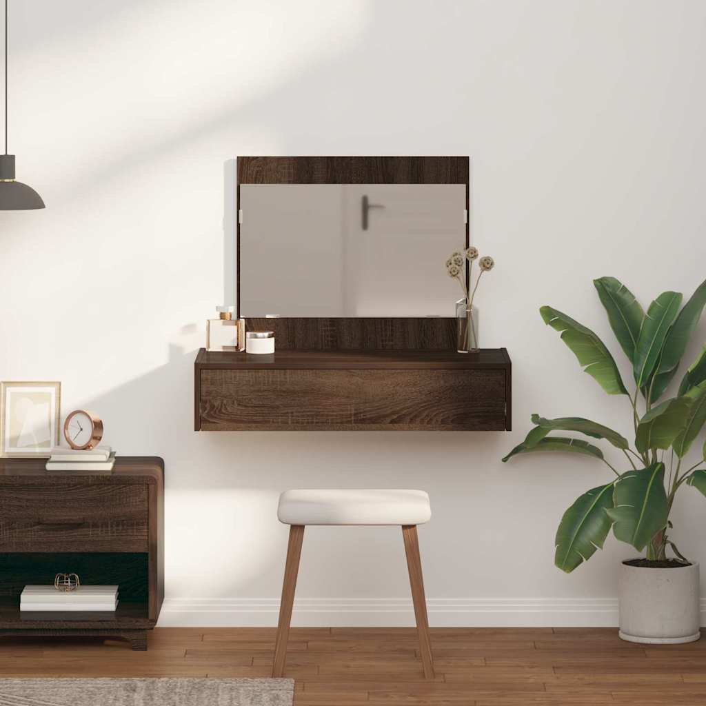 Schminktisch mit Schubladen Braun 83 x 40 x 70 cm Holzwerkstoff
