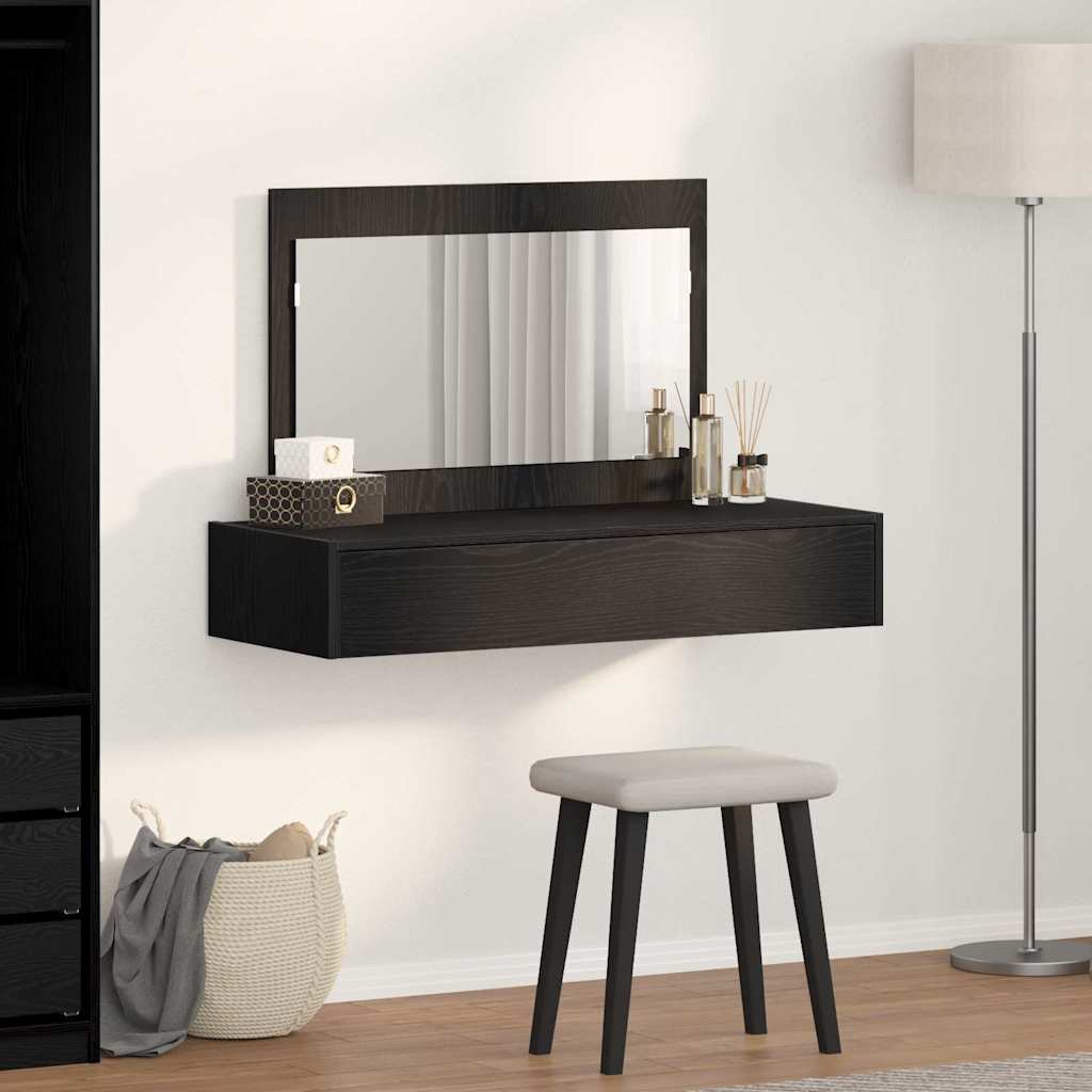 Schminktisch mit Spiegel Schwarz 100 x 40 x 70 cm Holzwerkstoff