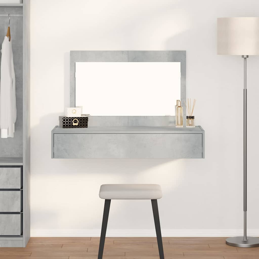 Schminktisch mit Schubladen Grau 100 x 40 x 70 cm Holzwerkstoff