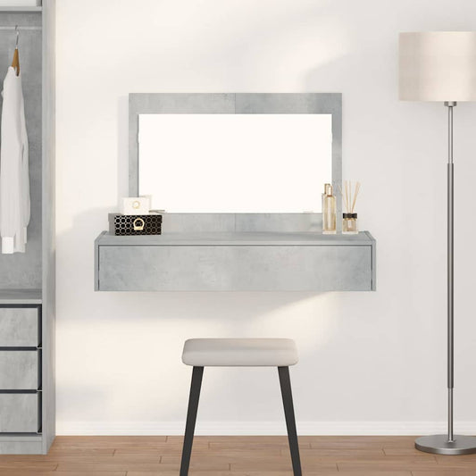 Schminktisch mit Schubladen Grau 100 x 40 x 70 cm Holzwerkstoff