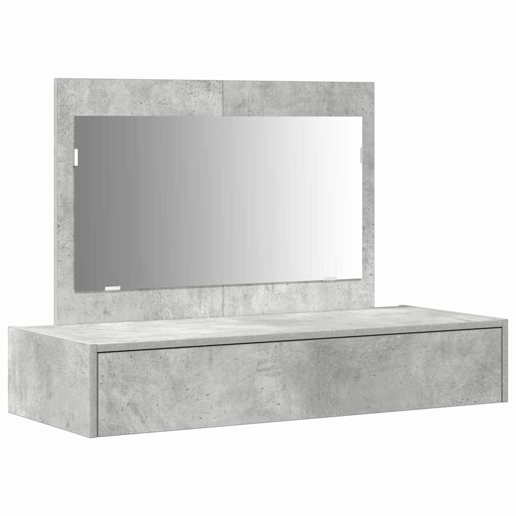 Schminktisch mit Schubladen Grau 100 x 40 x 70 cm Holzwerkstoff