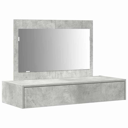 Schminktisch mit Schubladen Grau 100 x 40 x 70 cm Holzwerkstoff