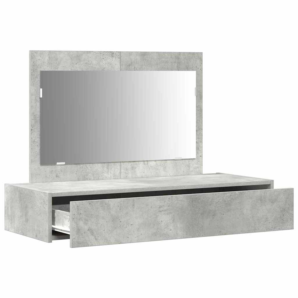 Schminktisch mit Schubladen Grau 100 x 40 x 70 cm Holzwerkstoff