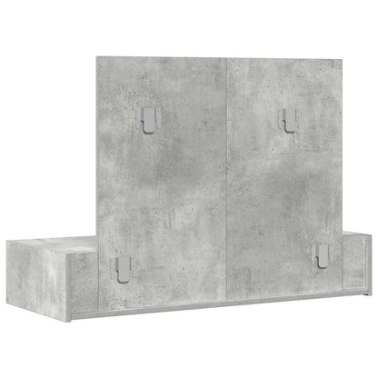 Schminktisch mit Schubladen Grau 100 x 40 x 70 cm Holzwerkstoff