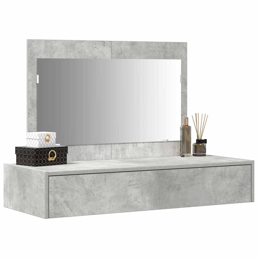 Schminktisch mit Schubladen Grau 100 x 40 x 70 cm Holzwerkstoff