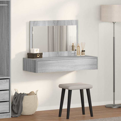 Schminktisch mit Schubladen Grau 100 x 40 x 70 cm Holzwerkstoff