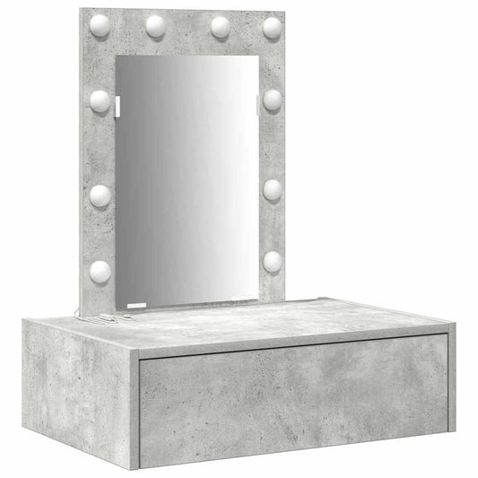 Schminktisch mit Schubladen Grau 60 x 40 x 70 cm Holzwerkstoff