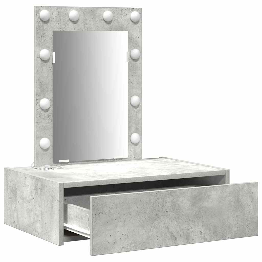 Schminktisch mit Schubladen Grau 60 x 40 x 70 cm Holzwerkstoff