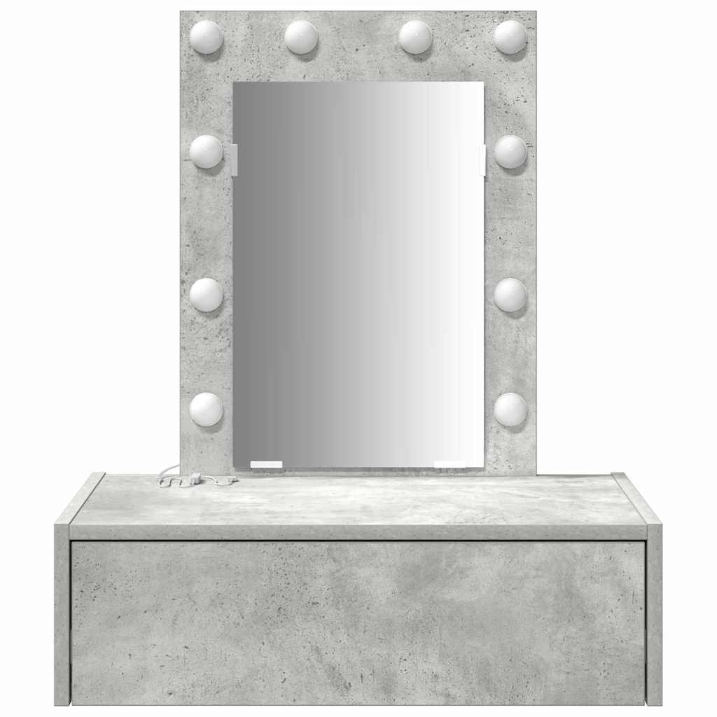 Schminktisch mit Schubladen Grau 60 x 40 x 70 cm Holzwerkstoff