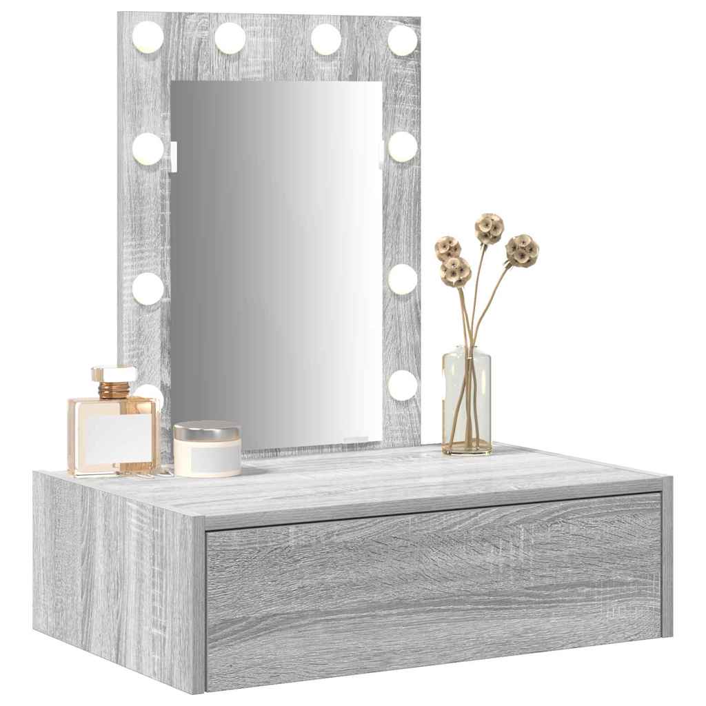 Schminktisch mit Schubladen Grau 60 x 40 x 70 cm Holzwerkstoff