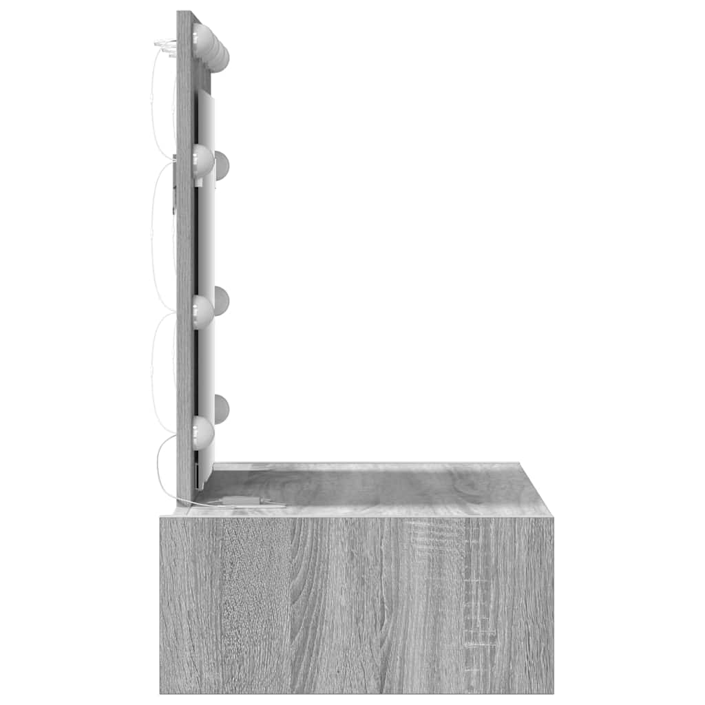 Schminktisch mit Schubladen Grau 60 x 40 x 70 cm Holzwerkstoff